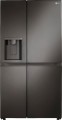 LG - 27.1 cu ft Side by Side Refrigerator with Door in Door, Craft Ice, and Smart Wi-Fi - Black stainless steel