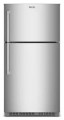 Maytag - 33 in. Wide 21 cu. ft. Top-Freezer Refrigerator with Factory-Installed Ice Maker - Fingerprint-Resistant Stainless Finish
