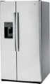 GE 25.3 Cu. Ft. Side-by-Side Refrigerator with External Ice & Water Dispenser - High gloss white