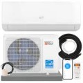 Costway - 9000 BTU 19 SEER2 115V Mini Split Air Conditioner & Heater with Heat Pump & Installation Kit - White-115V