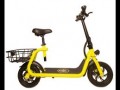Phantom Bikes - Sit and Go C1 Foldable Electric Scooter w/15 mi Max Operating Range & 15.5 mph Max Speed - Yellow