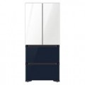Samsung - 17.3 Cu. Ft. Kimchi & Specialty 4-Door French Door Refrigerator with WiFi and Super Precise Cooling - White-Navy Glass