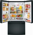 GE - 27 Cu. Ft. French Door Refrigerator - High Gloss Black