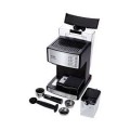 Mr. Coffee - Café Barista Single Serve 3-in-1 Espresso Machine with 15 with Bars of Pressure with Milk Frother - Stainless Steel