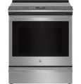 GE Profile - 5.3 Cu. Ft. Slide-In Electric Induction True Convection Range with No Preheat Air Fry and WiFi - Stainless Steel