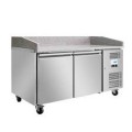 Koolmore - 59 in. Commercial Refrigerated Granite Top Pizza Prep Station (KM-RPPS-2D59-GRT) - Stainless Steel